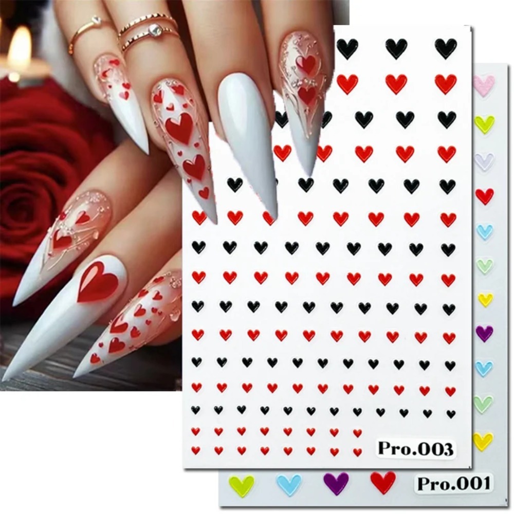 Nail Art Valentine - 5D naklejki do zdobienia paznokci, wzór