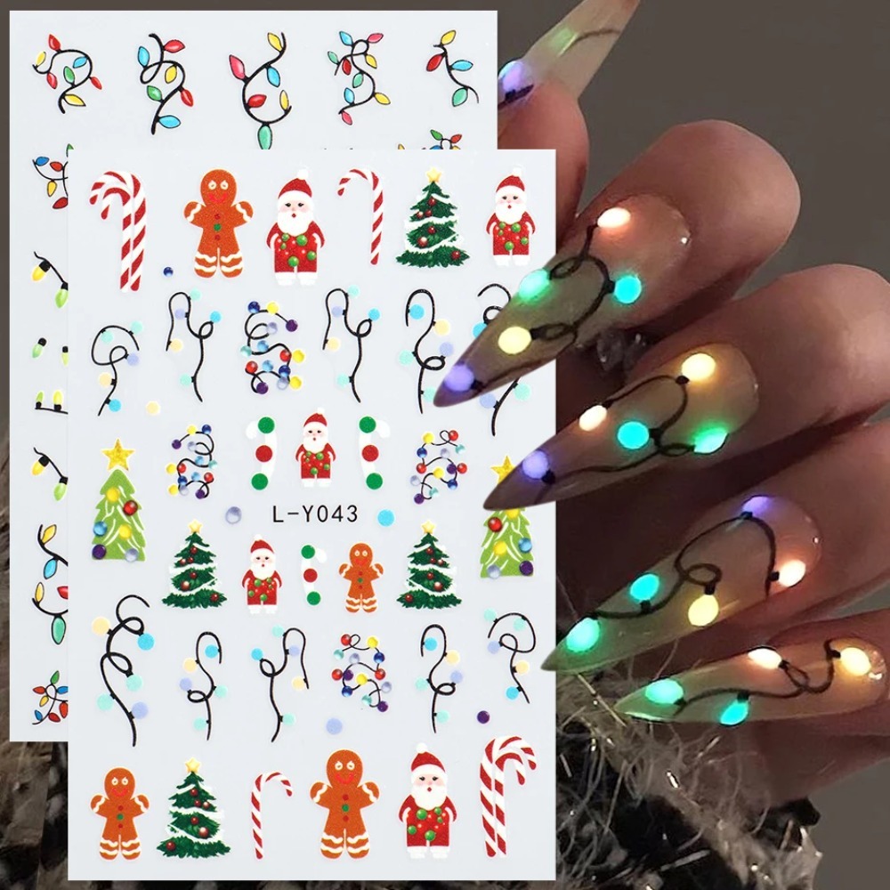 Nail Art For Men - Świecące naklejki na paznokcie z motywem