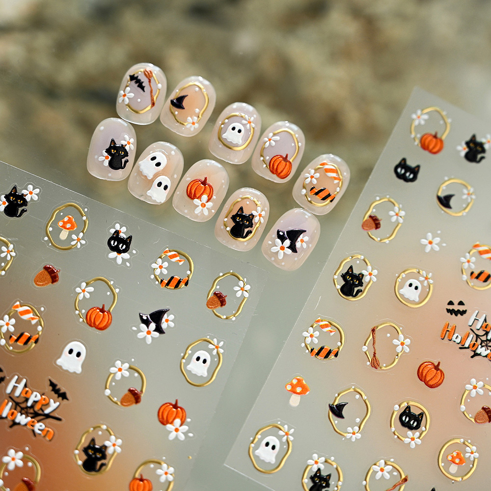 Nail Art Gothic - Naklejki na paznokcie 5D z motywem