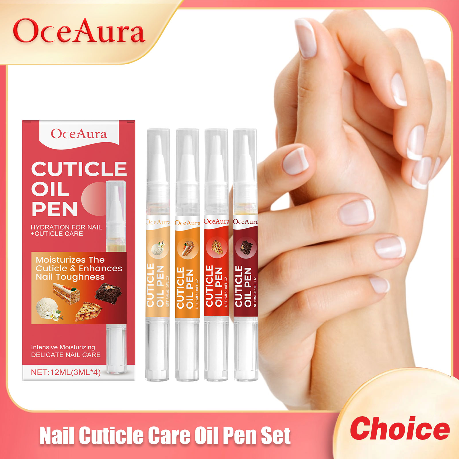 Cuticle Oil Pen - Zestaw do pielęgnacji skórek Oceaura w