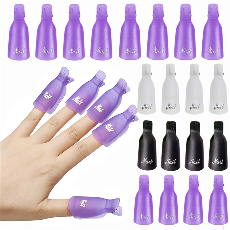 Nail Art Halal - 10 szt. plastikowych klipsów do usuwania