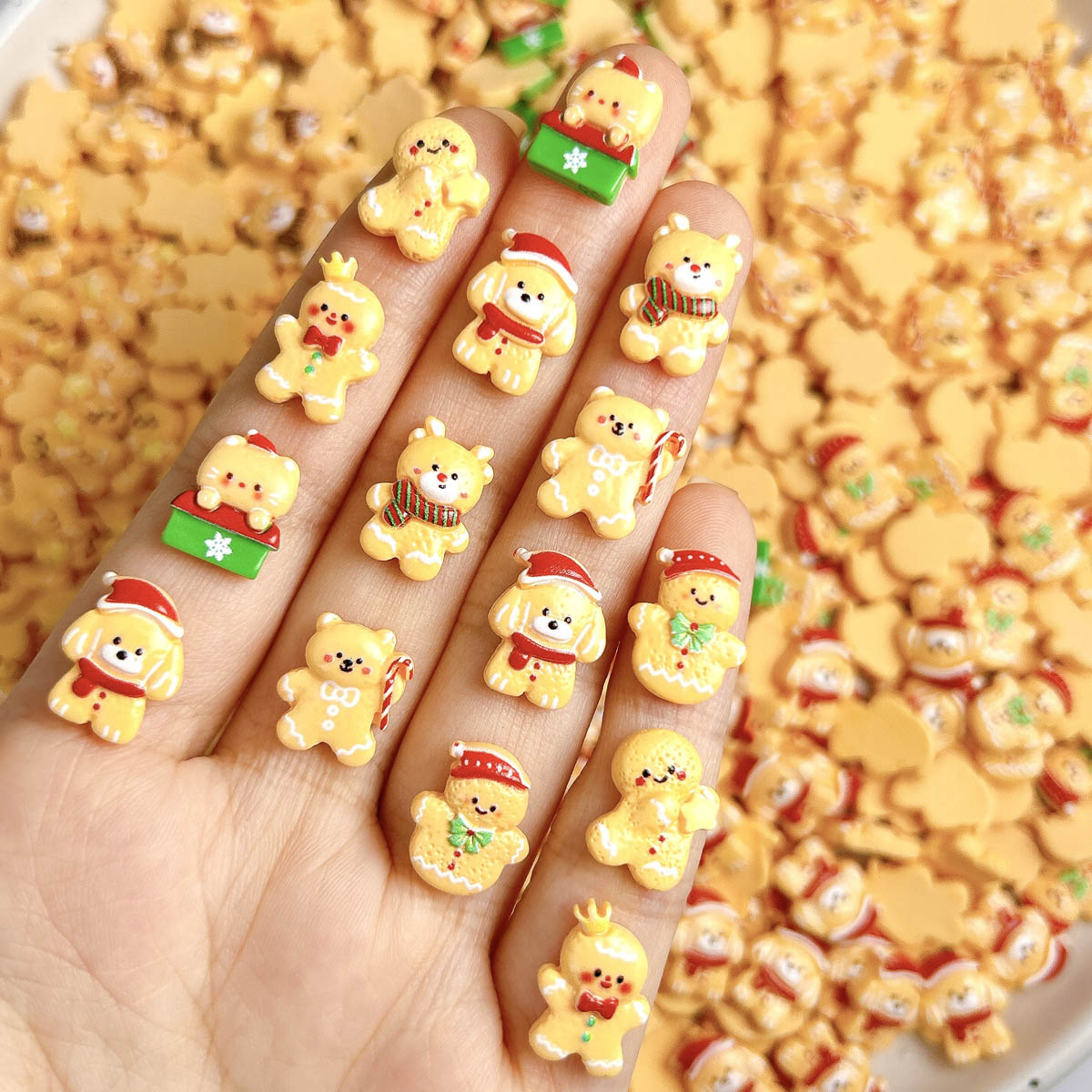 Nail Art For Men - 20 SZT. Urocze Świąteczne Ozdoby do