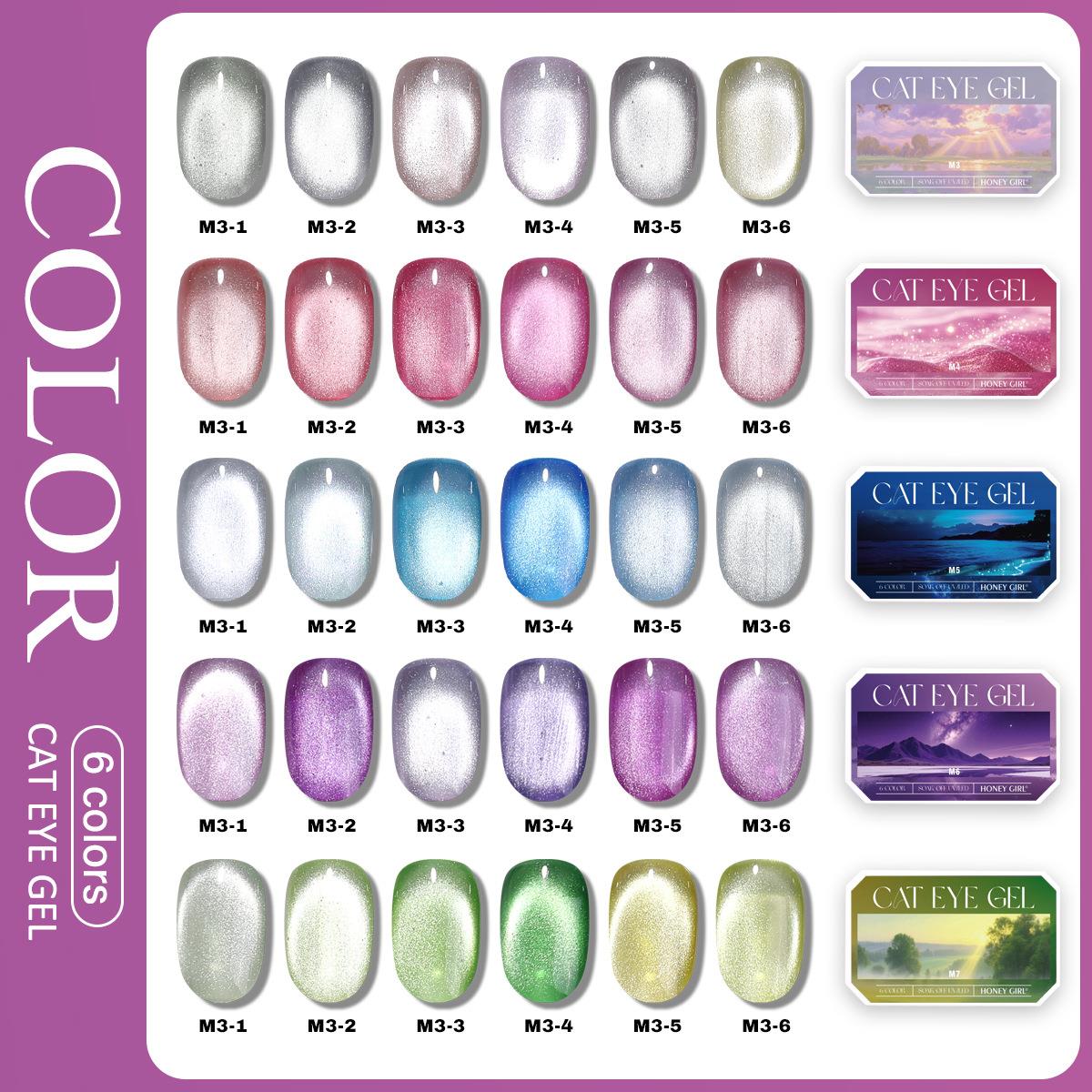 Paleta 6 kolorów żelu do pazno – Nail Art Halal recenzja i cena