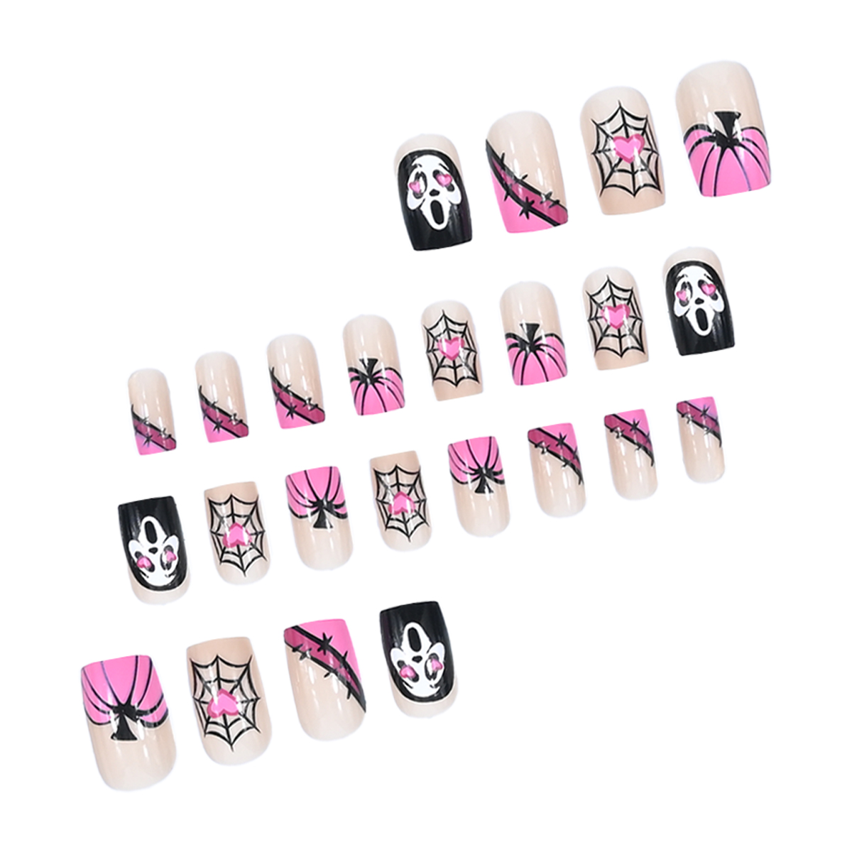 24 szt. Długie kwadratowe sztu – Nail Art Gothic recenzja i cena