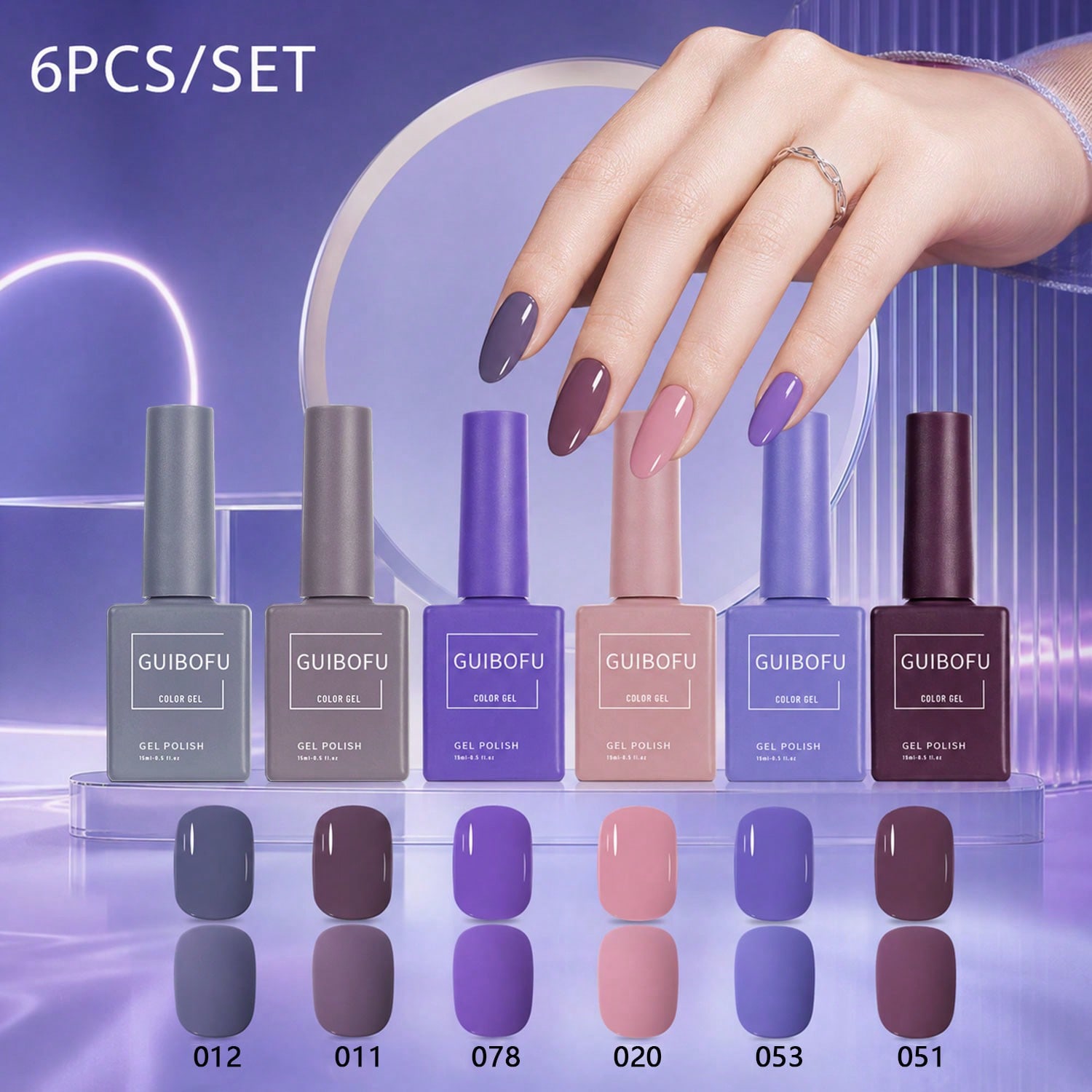 Zestaw 6 sztuk żelowych lakier – Nail Art Dusty Pink recenzja i cena