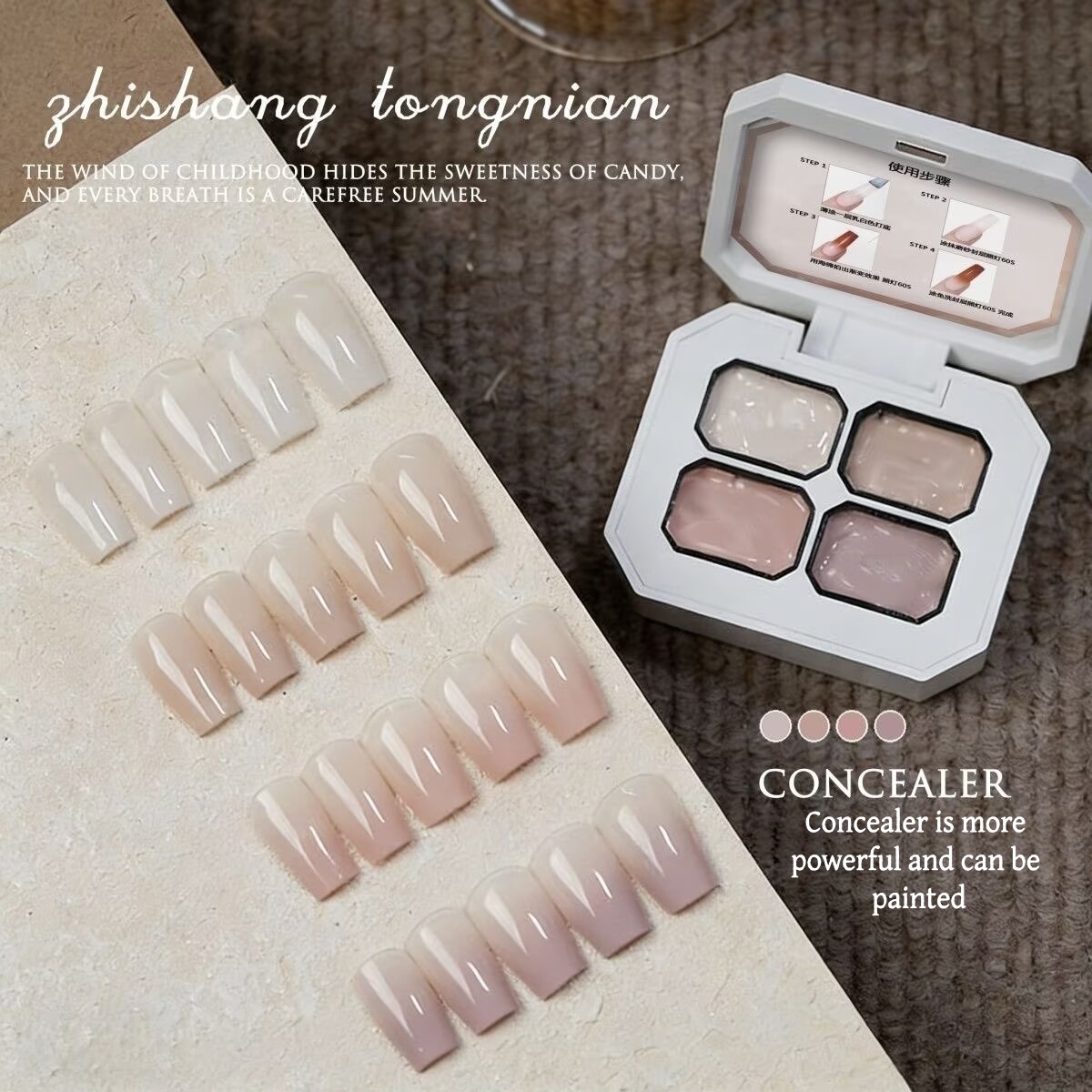 Korektor w 4 kolorach, popular – Nail Art Halal recenzja i cena