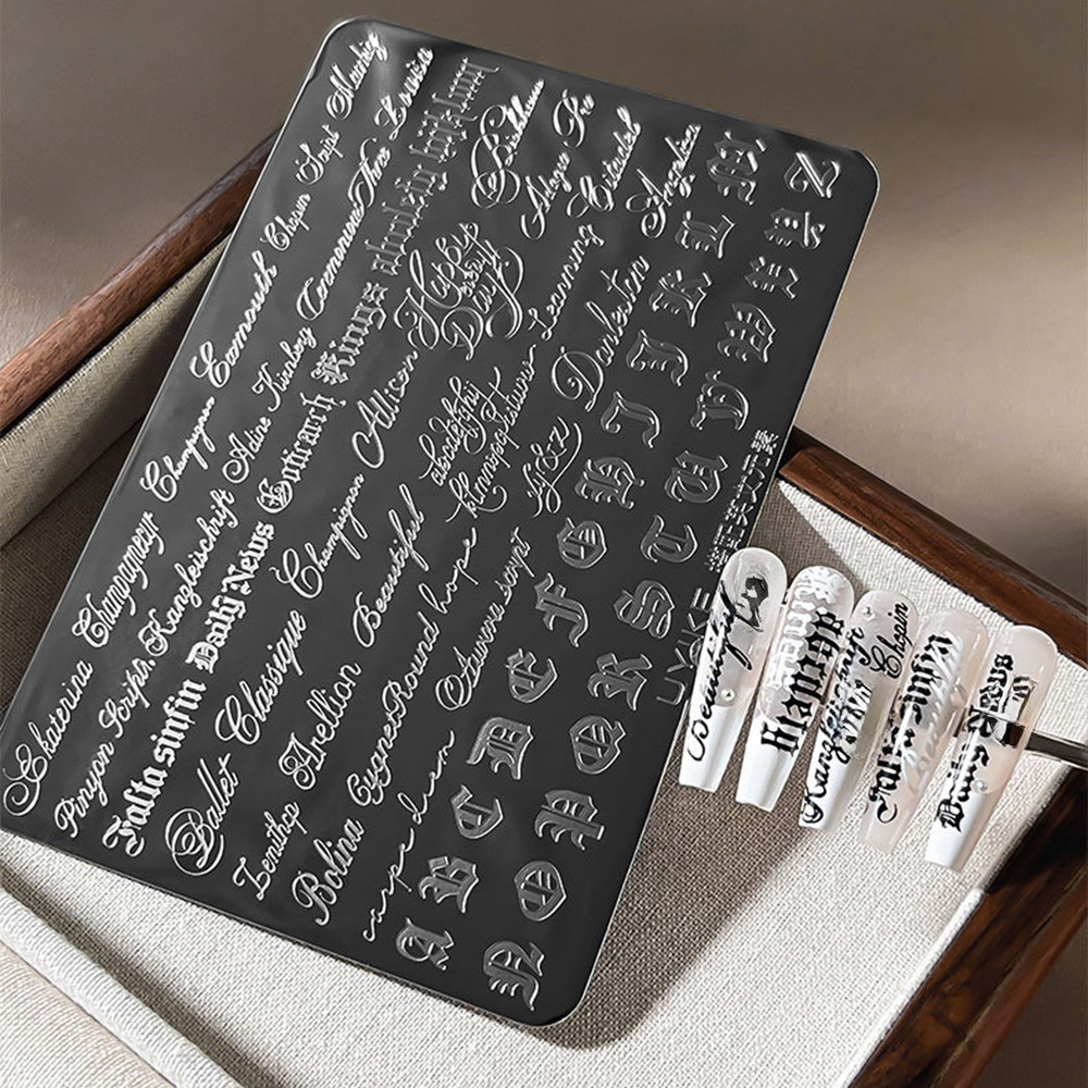 Gotyckie litery kursywne do zd – Nail Art Gothic recenzja i cena