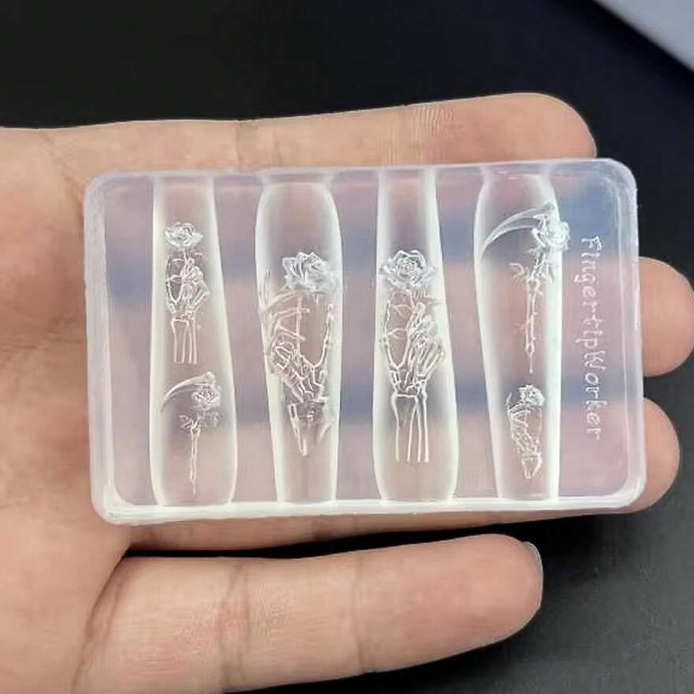2 szt./zestaw Forma silikonowa – Nail Art Gothic recenzja i cena