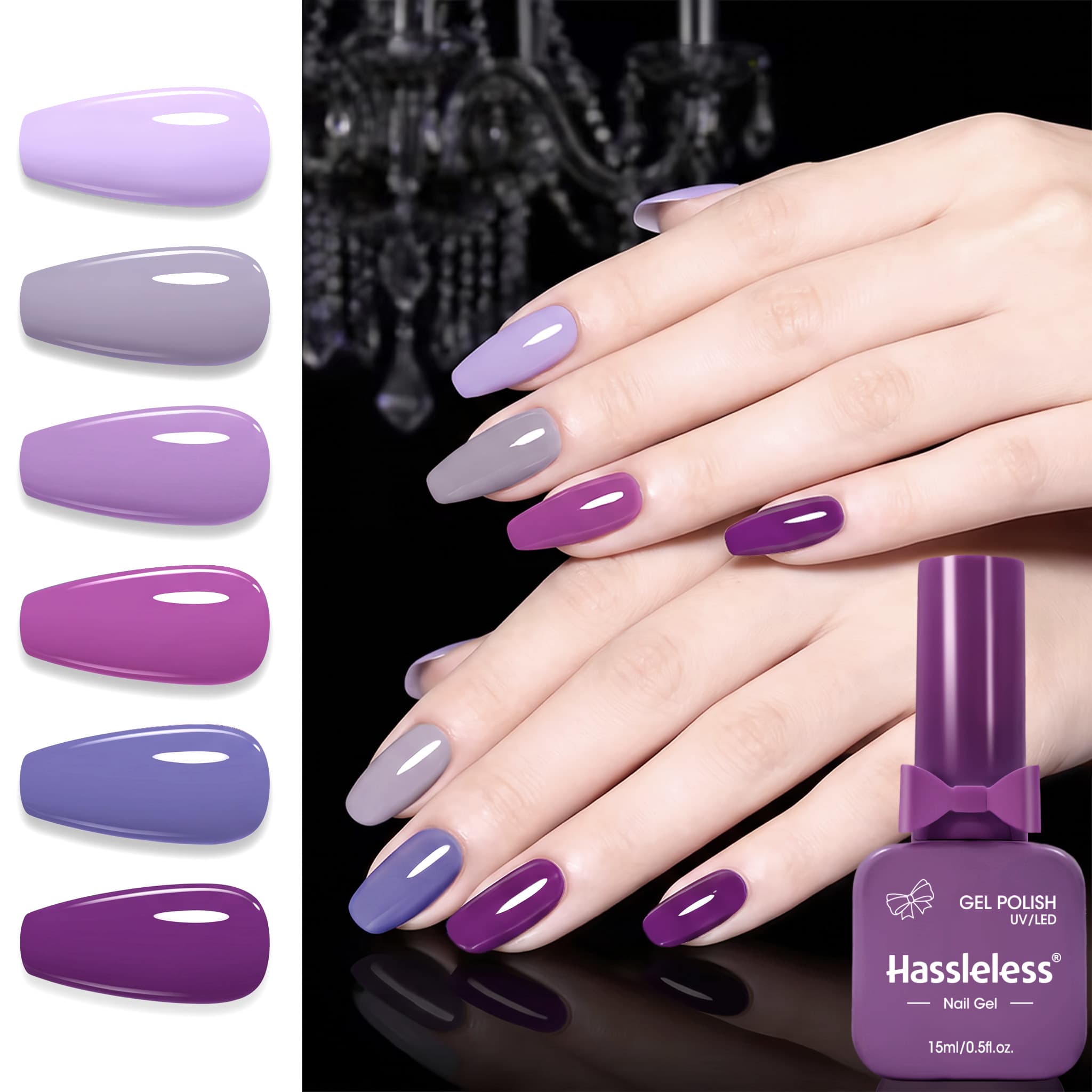 Bezproblemowy zestaw 6 lakieró – Nail Art Lilac recenzja i cena