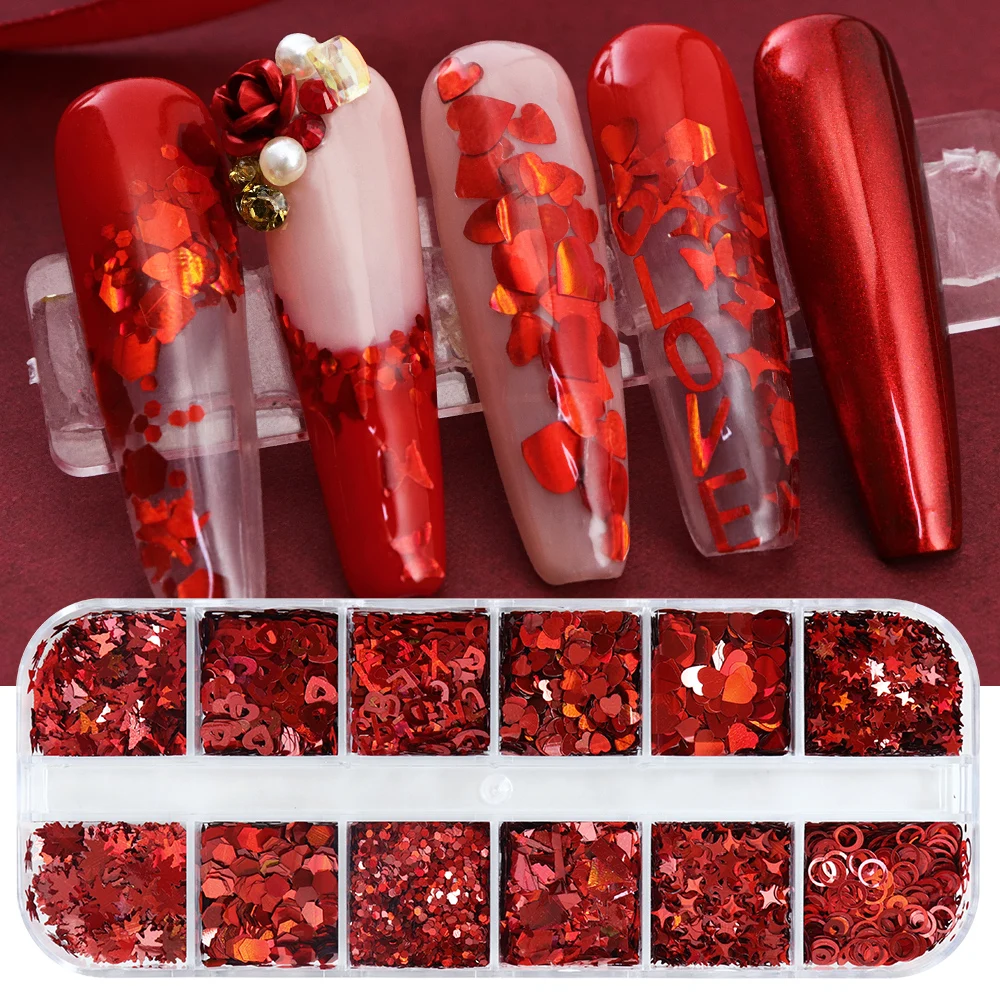 Holograficzne czerwone paznokc – Nail Art Valentine recenzja i cena