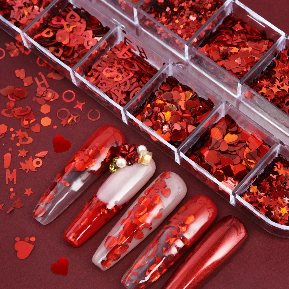 Holograficzne czerwone paznokc – Nail Art Valentine recenzja i cena