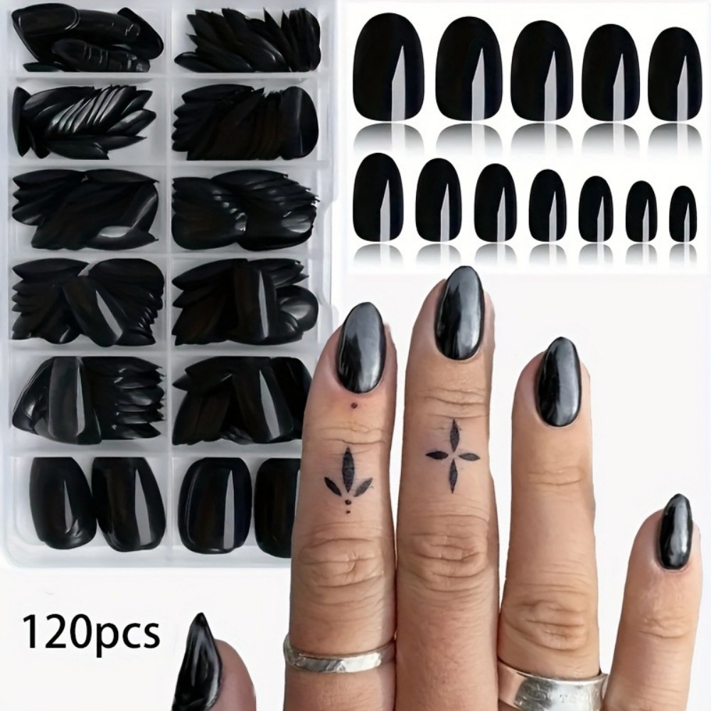 Średnie, błyszczące, czarne pa – Nail Art Gothic recenzja i cena