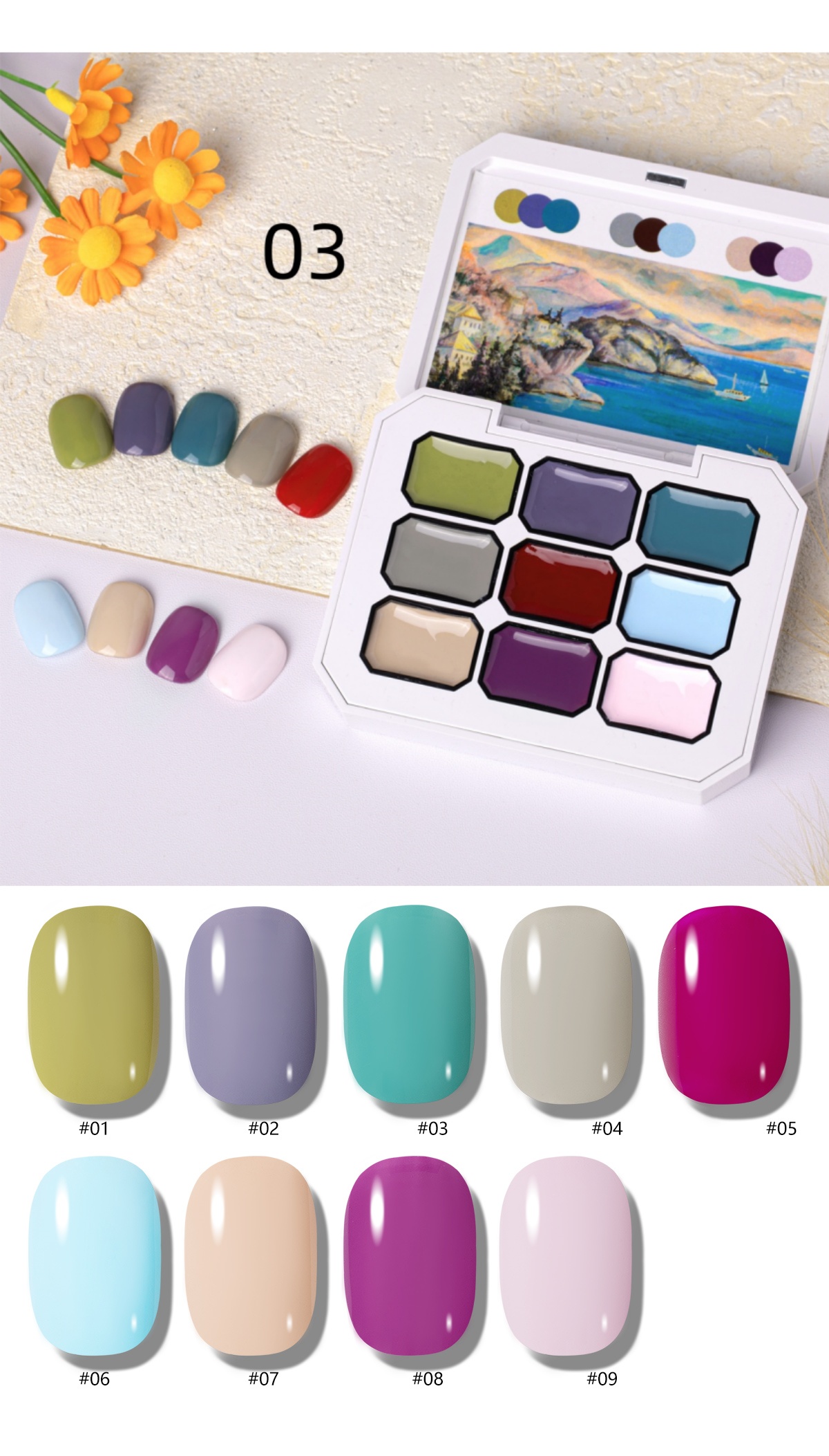 1 szt. 9-kolorowy żel do malow – Nail Art Halal recenzja i cena